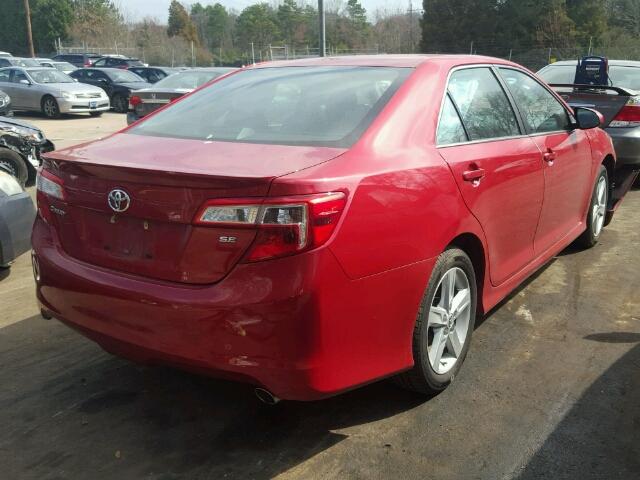 4T1BF1FK1CU625182 - 2012 TOYOTA CAMRY BASE RED photo 4