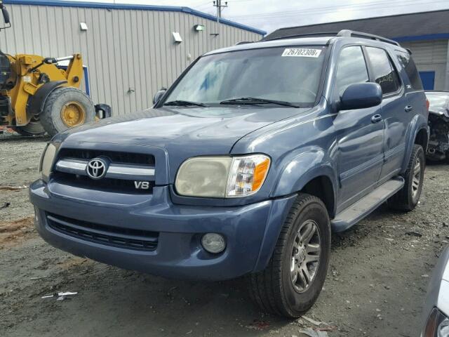 5TDZT34AX5S256119 - 2005 TOYOTA SEQUOIA SR BLUE photo 2