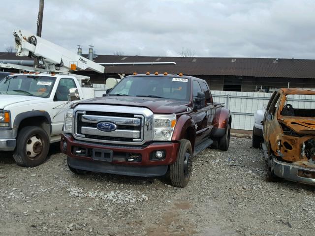 1FT8W4DT1GED10748 - 2016 FORD F450 SUPER BURGUNDY photo 2