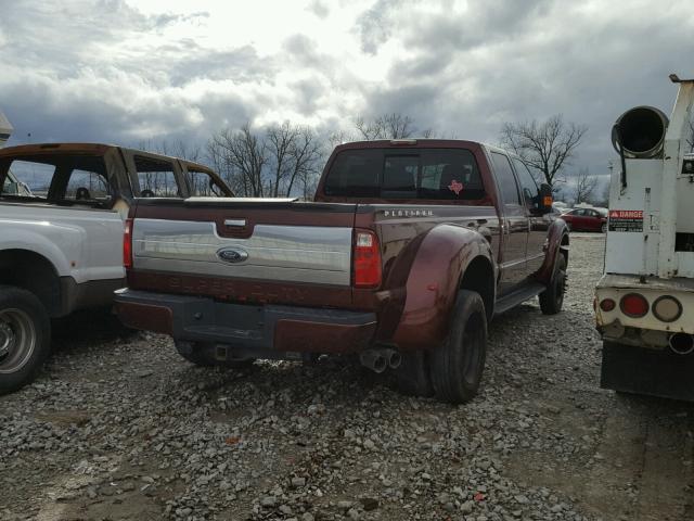 1FT8W4DT1GED10748 - 2016 FORD F450 SUPER BURGUNDY photo 4