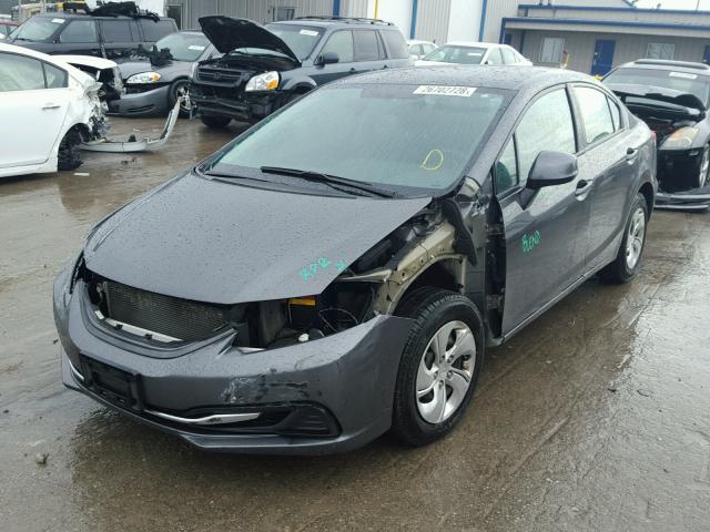 2HGFB2F52DH575285 - 2013 HONDA CIVIC LX CHARCOAL photo 2