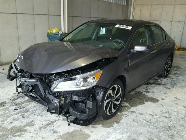 1HGCR2F78HA104634 - 2017 HONDA ACCORD EX GRAY photo 2