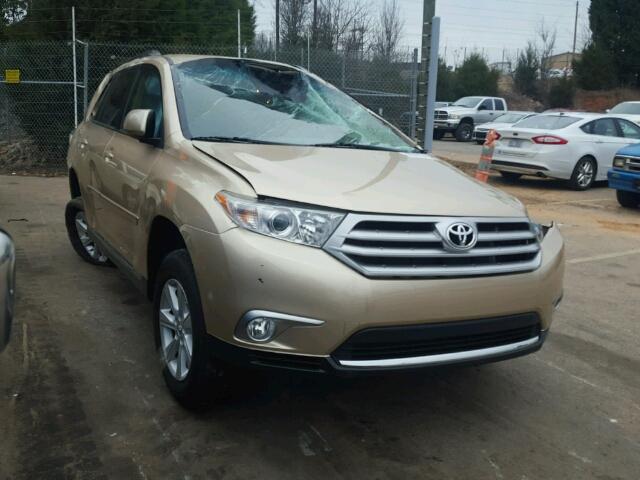 5TDZK3EH9CS051953 - 2012 TOYOTA HIGHLANDER GOLD photo 1