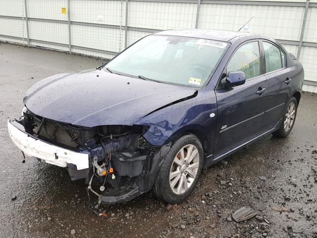 JM1BK323181151267 - 2008 MAZDA 3 S BLUE photo 2