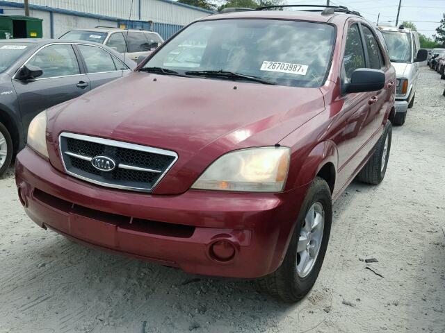 KNDJD733X65528227 - 2006 KIA SORENTO EX RED photo 2