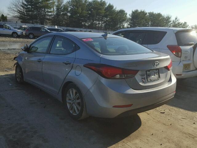 5NPDH4AE1FH572010 - 2015 HYUNDAI ELANTRA SE GRAY photo 3