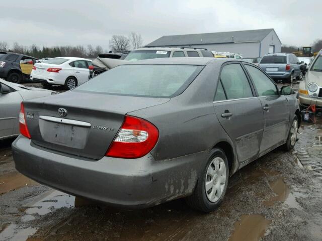 4T1BE32K02U610370 - 2002 TOYOTA CAMRY LE GRAY photo 4