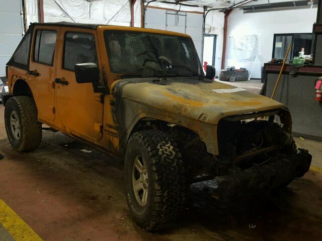 1C4BJWDG9DL515678 - 2013 JEEP WRANGLER U ORANGE photo 1