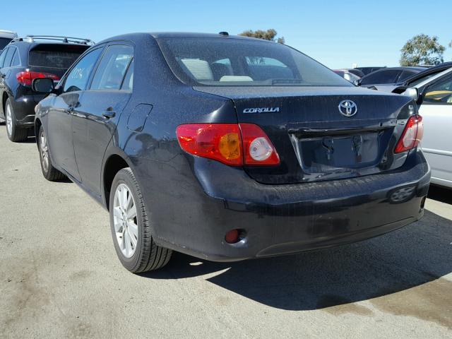 1NXBU40E09Z151521 - 2009 TOYOTA COROLLA BA BLACK photo 3