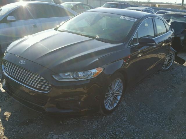 3FA6P0H96ER381942 - 2014 FORD FUSION SE BLACK photo 2