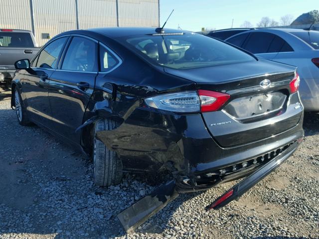 3FA6P0H96ER381942 - 2014 FORD FUSION SE BLACK photo 3