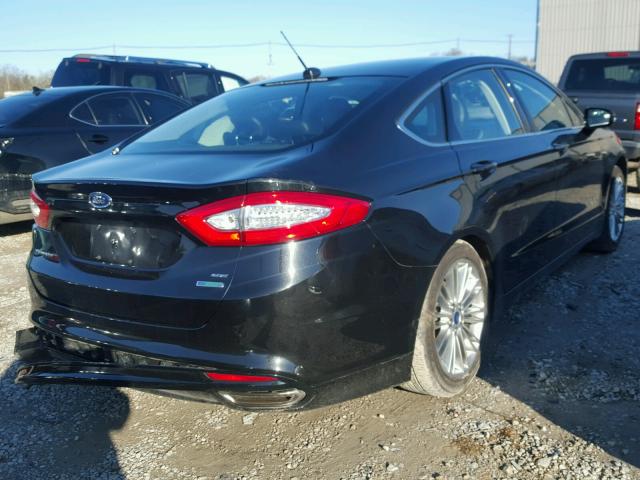 3FA6P0H96ER381942 - 2014 FORD FUSION SE BLACK photo 4