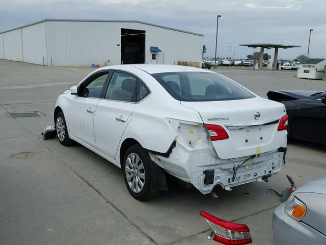 3N1AB7AP2FY252840 - 2015 NISSAN SENTRA S WHITE photo 3