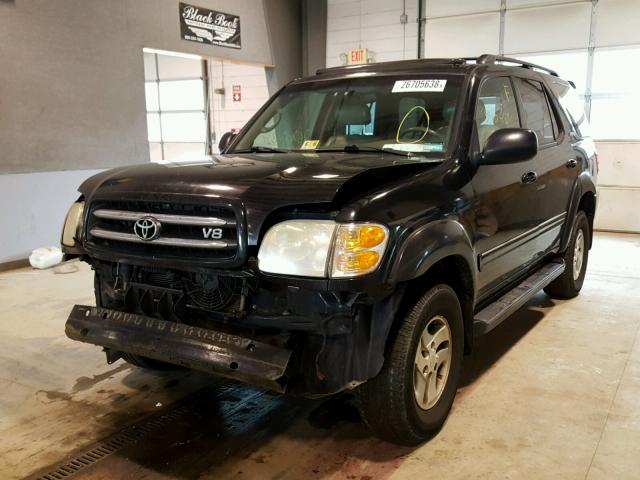 5TDBT48A62S083955 - 2002 TOYOTA SEQUOIA LI BLACK photo 2