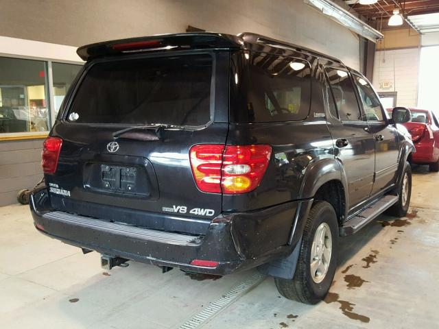 5TDBT48A62S083955 - 2002 TOYOTA SEQUOIA LI BLACK photo 4