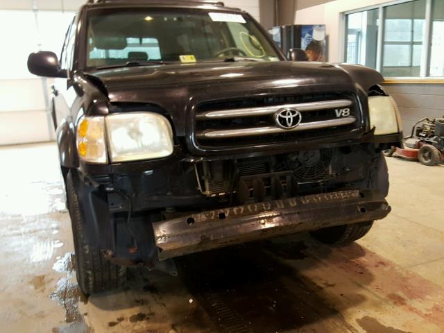 5TDBT48A62S083955 - 2002 TOYOTA SEQUOIA LI BLACK photo 9