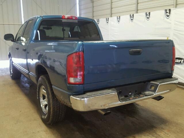 3D7HA18N82G153607 - 2002 DODGE RAM 1500 BLUE photo 3