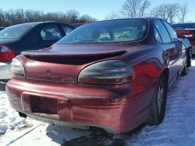 1G2WP52K01F193092 - 2001 PONTIAC GRAND PRIX MAROON photo 4