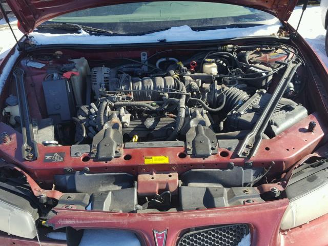 1G2WP52K01F193092 - 2001 PONTIAC GRAND PRIX MAROON photo 7