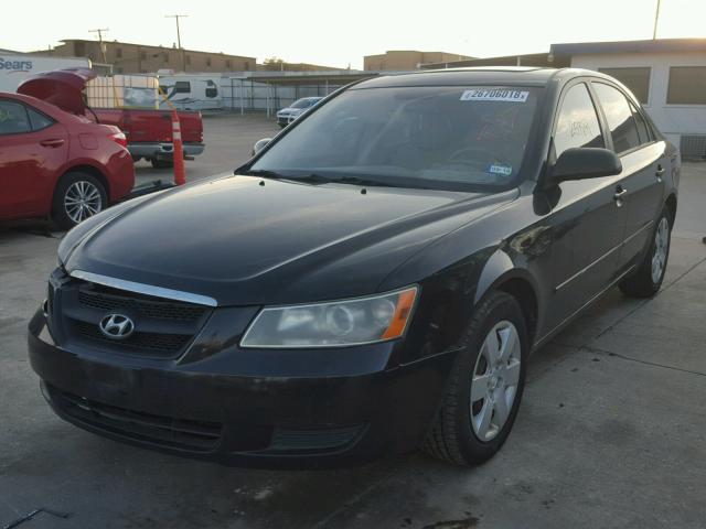 5NPET46C26H121517 - 2006 HYUNDAI SONATA GL BLACK photo 2