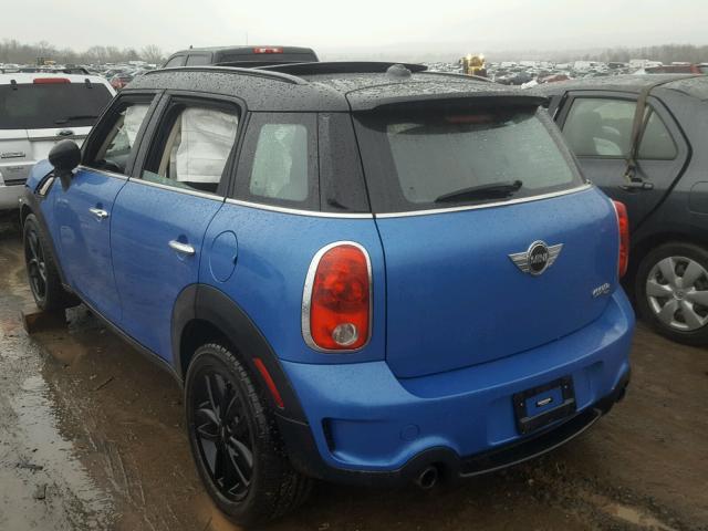 WMWZC3C52DWM28207 - 2013 MINI COOPER S C BLUE photo 3