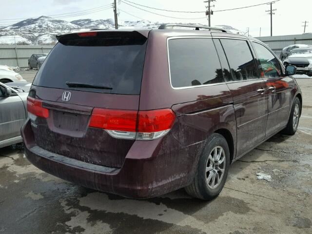 5FNRL38488B105809 - 2008 HONDA ODYSSEY EX MAROON photo 4