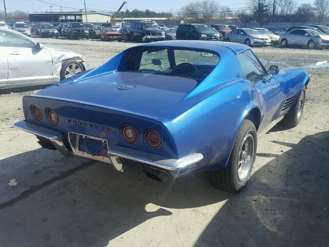 194370S407940 - 1970 CHEVROLET CORVETTE BLUE photo 4