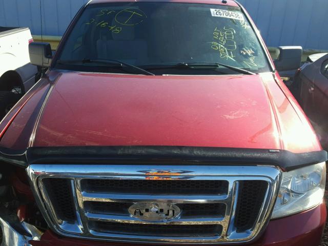 1FTPX14V98FB14013 - 2008 FORD F150 RED photo 7