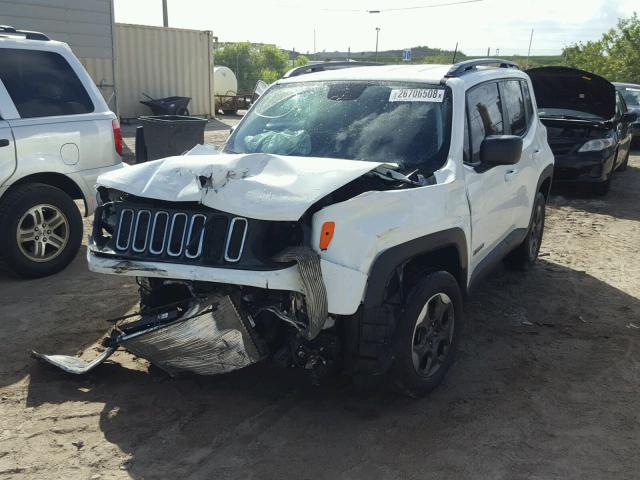 ZACCJAAT6GPE34548 - 2016 JEEP RENEGADE S WHITE photo 2