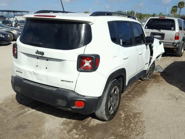 ZACCJAAT6GPE34548 - 2016 JEEP RENEGADE S WHITE photo 4