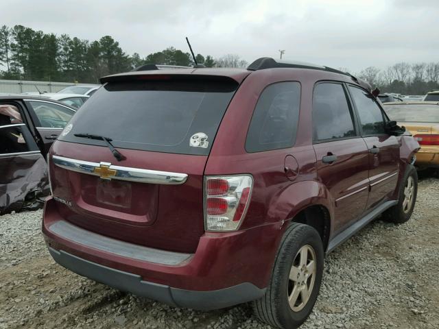 2CNDL13F076058427 - 2007 CHEVROLET EQUINOX LS BURGUNDY photo 4