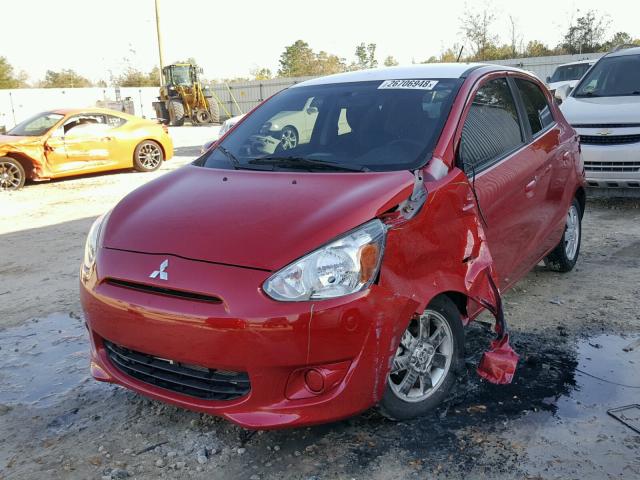 ML32A4HJ4FH059642 - 2015 MITSUBISHI MIRAGE ES RED photo 2