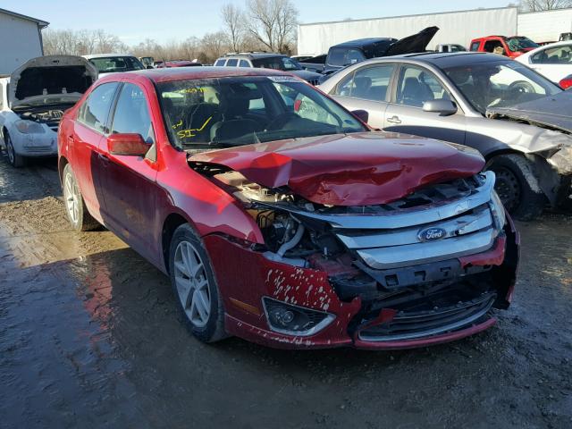 3FAHP0JA8CR433811 - 2012 FORD FUSION SEL RED photo 1