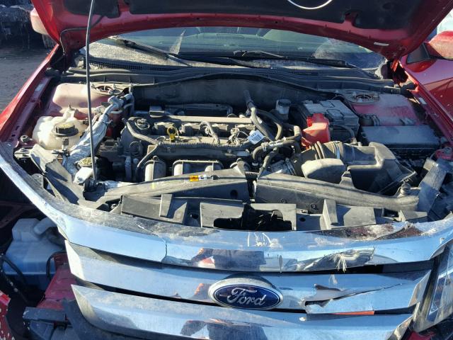 3FAHP0JA8CR433811 - 2012 FORD FUSION SEL RED photo 7