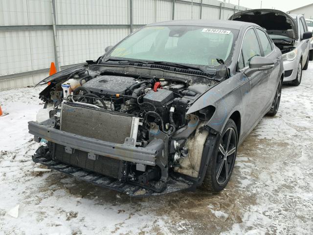 3FA6P0HD8ER219685 - 2014 FORD FUSION SE GRAY photo 2