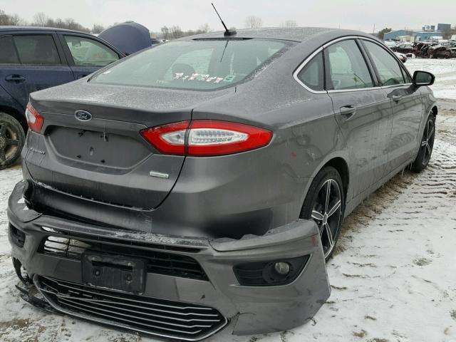 3FA6P0HD8ER219685 - 2014 FORD FUSION SE GRAY photo 4