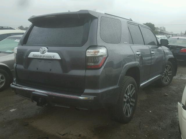 JTEBU5JR4G5341837 - 2016 TOYOTA 4RUNNER SR GRAY photo 4