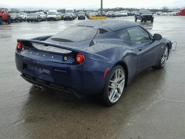 SCCLMDTU9DHA10123 - 2013 LOTUS EVORA BLUE photo 4