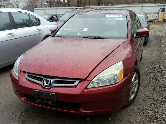 1HGCM66824A039403 - 2004 HONDA ACCORD EX RED photo 2