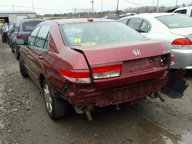 1HGCM66824A039403 - 2004 HONDA ACCORD EX RED photo 3