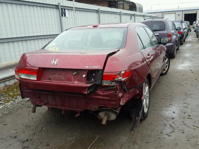 1HGCM66824A039403 - 2004 HONDA ACCORD EX RED photo 4