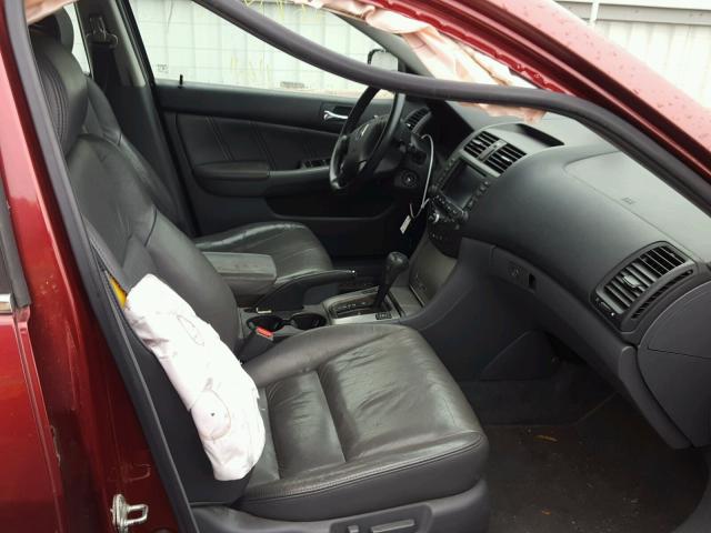 1HGCM66824A039403 - 2004 HONDA ACCORD EX RED photo 5