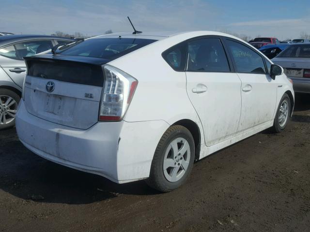 JTDKN3DU9B1404064 - 2011 TOYOTA PRIUS WHITE photo 4