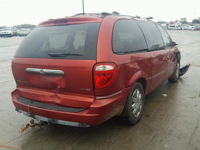 2C4GP64L25R124205 - 2005 CHRYSLER TOWN & COU RED photo 4