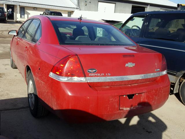 2G1WB58K779353156 - 2007 CHEVROLET IMPALA LS RED photo 3