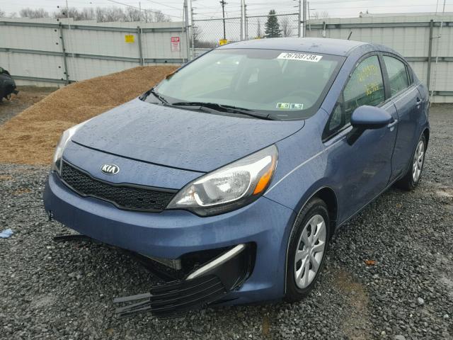 KNADM4A36G6646976 - 2016 KIA RIO LX BLUE photo 2