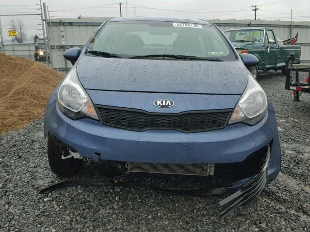 KNADM4A36G6646976 - 2016 KIA RIO LX BLUE photo 9