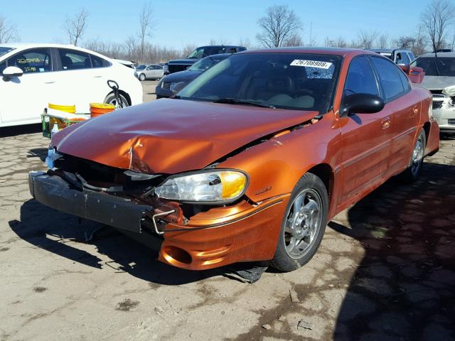 1G2NW52E54C111713 - 2004 PONTIAC GRAND AM G ORANGE photo 2