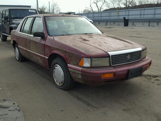 1P3XA46K2MF568149 - 1991 PLYMOUTH ACCLAIM BURGUNDY photo 1