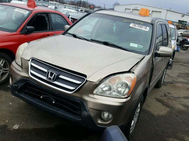 JHLRD78995C007402 - 2005 HONDA CR-V SE GOLD photo 2